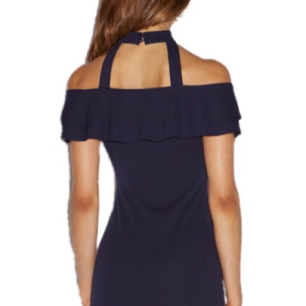 NWOT Halter Ruffle Bodycon Dress - Picture 3 of 3